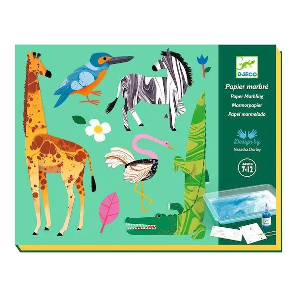 COFFRET PAPIER MARBRE COLORFUL - DJECO