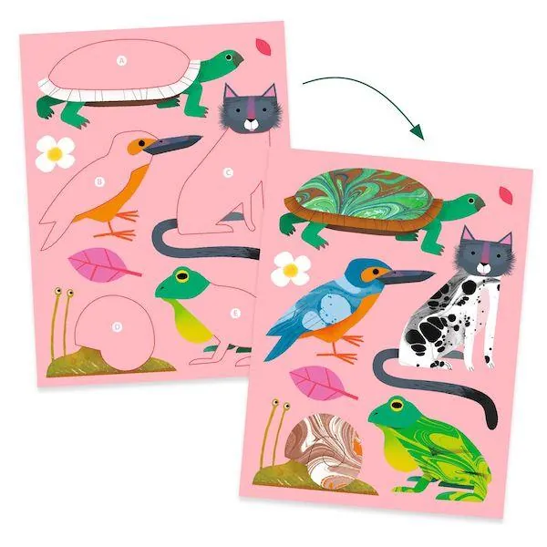 COFFRET PAPIER MARBRE COLORFUL - DJECO – Image 3