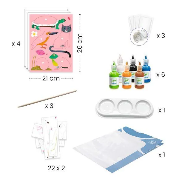 COFFRET PAPIER MARBRE COLORFUL - DJECO – Image 4