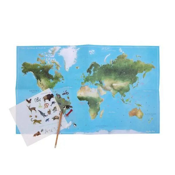 MAPPEMONDE AVEC DECALCOMANIES - MOULIN ROTY – Image 2