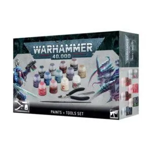 WARHAMMER 40K - PAINTS + TOOLS SET