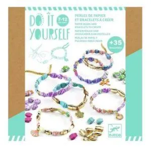 DIY PERLES DE PAPIER ET BRACELET A CREER CHICS ET DORES - DJECO