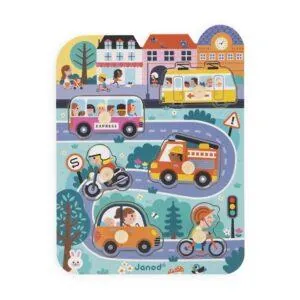 PUZZLE ENCASTREMENT JANOD : DANS LA VILLE - 6 PIECES