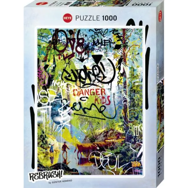 PUZZLE HEYE REBRUSH - G. KONRAD : DANGER KIDS - 1000 PIECES