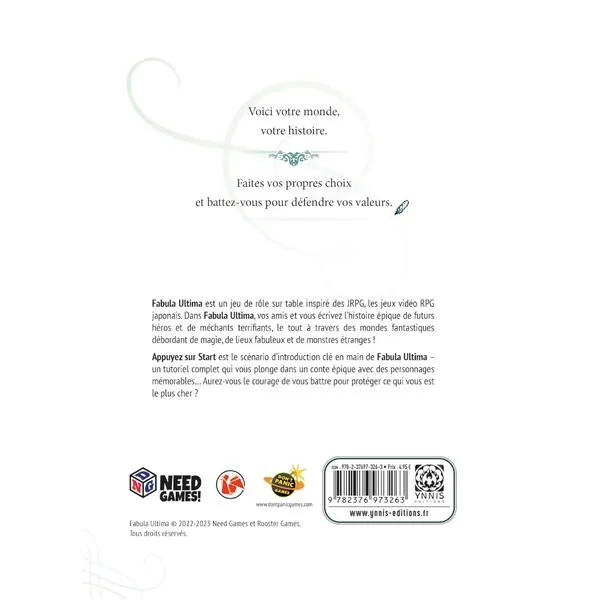 FABULA ULTIMA JDR – Appuyer sur Start