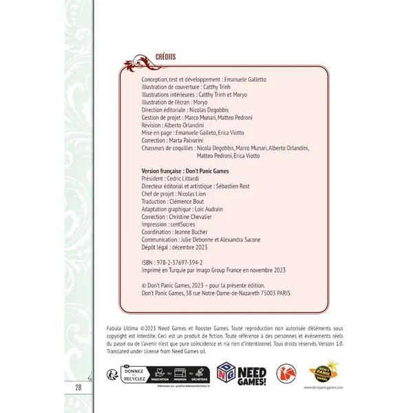 FABULA ULTIMA JDR – Kit du meneur