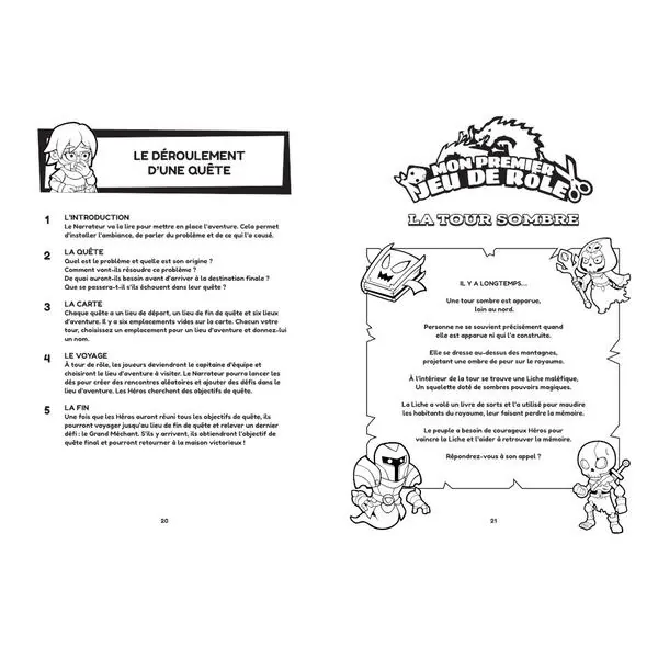 MON PREMIER JEU DE ROLE Une aventure à colorier – Livre de règles