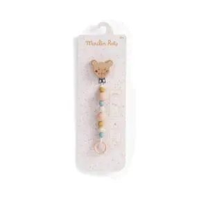 ATTACHE TETINE BOIS SOURIS - LA PETITE ECOLE DE DANSE - MOULIN ROTY