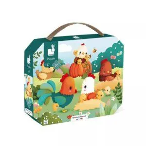 PUZZLE JANOD FERME : BIENVENUE A LA BASSE-COUR - 20 PIECES