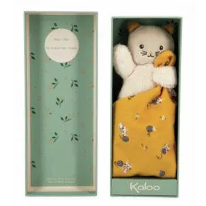 DOUDOU CHAT - CARRE DOUCEUR - JAUNE - KALOO