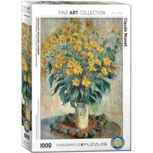 PUZZLE EUROGRAPHICS - BEAUX ARTS - C. MONET : FLEURS DE TOPINAMBOUR - 1000 PIECES