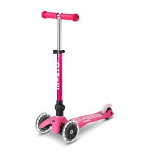 TROTTINETTE 3 ROUES MINI MICRO DELUXE PLIABLE LED - ROSE - MICRO MOBILITY