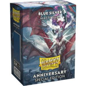 100 DRAGON SHIELD MATTE - BLUE SILVER