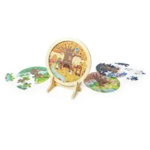 PUZZLE HAPE BOIS AVEC CHEVALET 4 SAISONS - 10/12/16/18 PIECES
