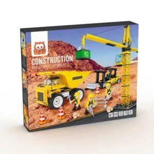 COFFRET BLOCS CONSTRUCTION - ENGINS DE CHANTIER 804 PIECES - EUREKAKIDS
