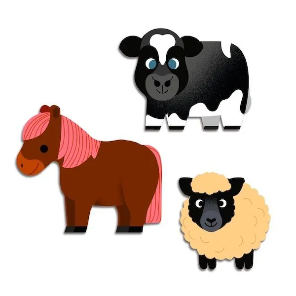 GOMMETTES STICKERS - ANIMAUX DE LA FERME - DJECO – Image 2