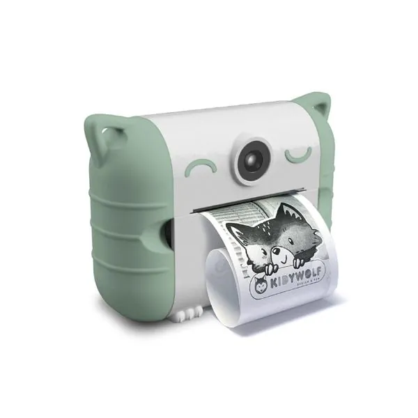 KIDYPRINT - APPAREIL PHOTO INSTANTANE AVEC IMPRESSION THERMIQUE VERT - KIDYWOLF – Image 2