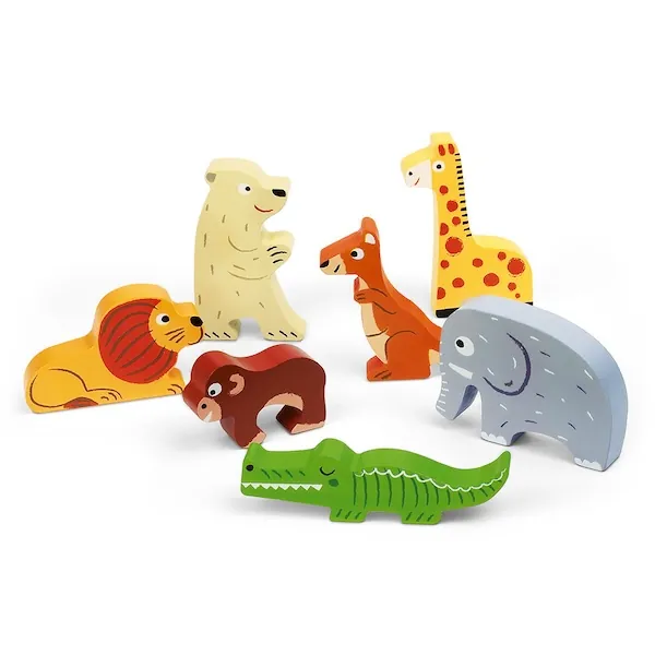 PUZZLE JANOD ENCASTREMENT CHUNKY 2 EN 1 : ZOO - 7 PIECES – Image 4