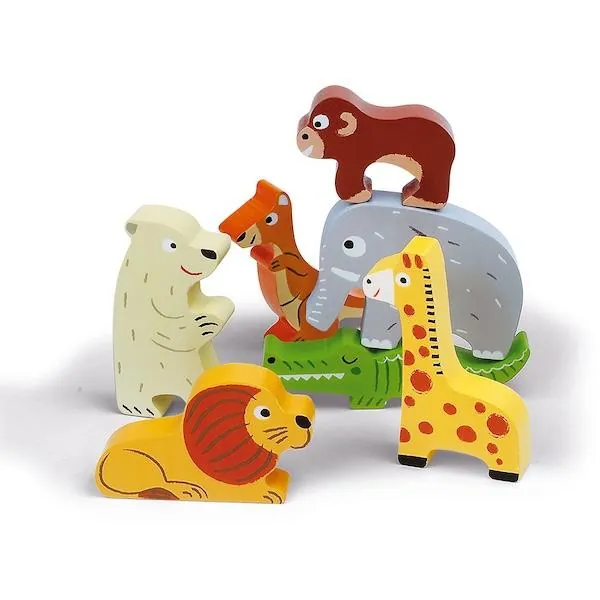 PUZZLE JANOD ENCASTREMENT CHUNKY 2 EN 1 : ZOO - 7 PIECES – Image 3