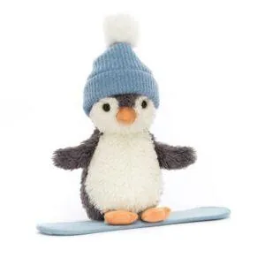 PELUCHE PETIT PINGOUIN ET SNOWBOARD - JELLYCAT