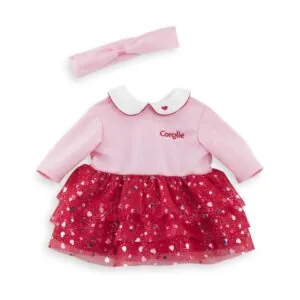 ROBE PETALES DE COEURS POUPON 30 CM - COROLLE
