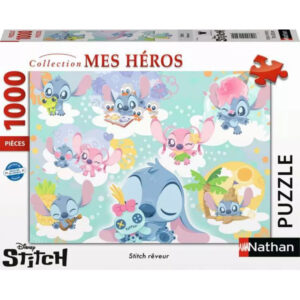 PUZZLE NATHAN MES HEROS : STITCH REVEUR - 1000 PIECES