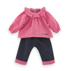 BLOUSE ROSE ET PANTALON POUPEE 36 CM - COROLLE