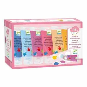 6 TUBES DE PEINTURE A DOIGTS SWEET - DJECO