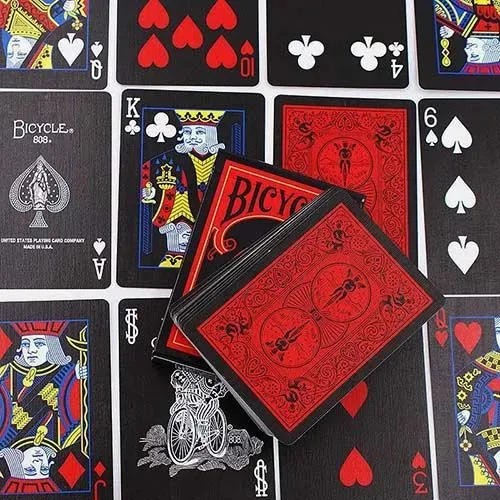 BICYCLE - REVERSE - ROUGE & NOIR