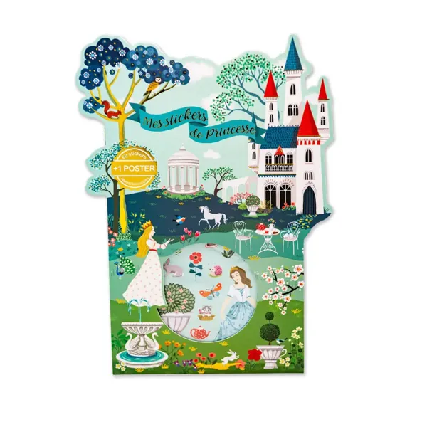 JEU STICKERS ET POSTER JARDIN DE LA PRINCESSE - CARTES D'ART