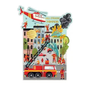 JEU STICKERS ET POSTER POMPIERS - CARTES D'ART