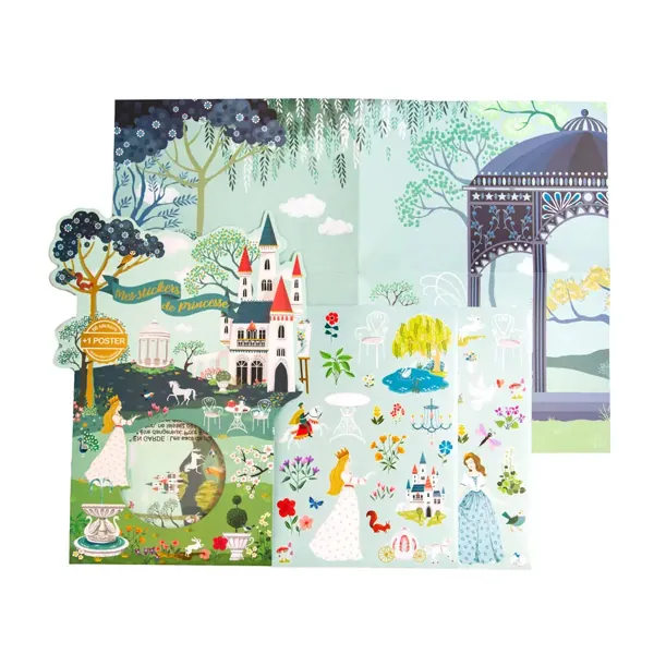 JEU STICKERS ET POSTER JARDIN DE LA PRINCESSE - CARTES D'ART – Image 2