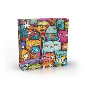 PUZZLE ABI GAMES : CHATS MULTICOLORES - 1000 PIECES