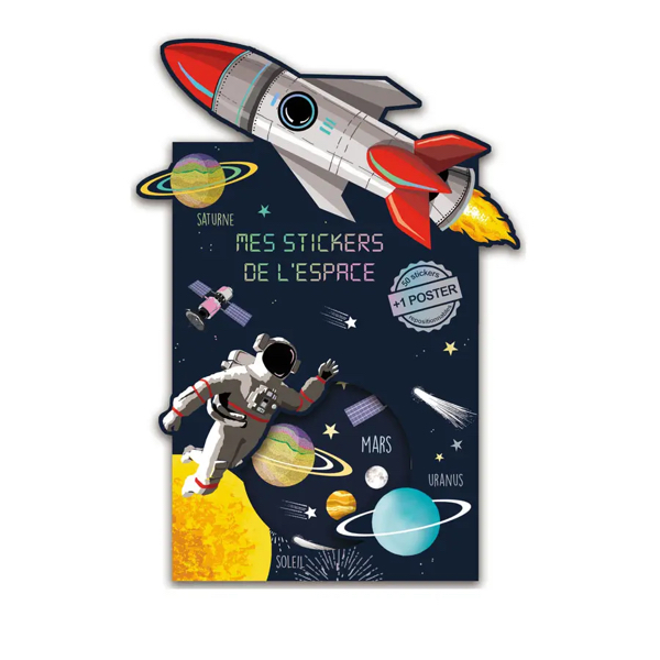 JEU STICKERS ET POSTER COSMOS - CARTES D'ART