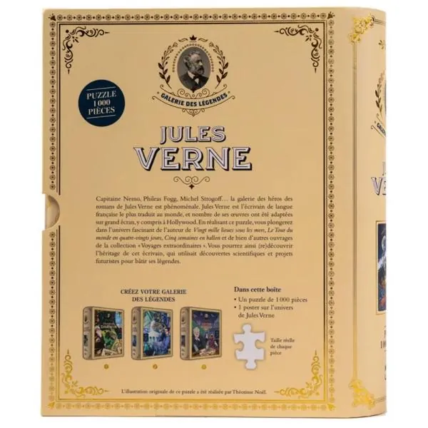 PUZZLE MIRALUDO - LA GALERIE DES LEGENDES : JULES VERNE - 1000 PIECES – Image 4