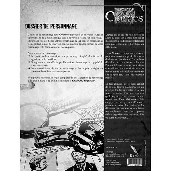 CRIMES - DOSSIER DE PERSONNAGE