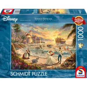PUZZLE SCHMIDT DISNEY - T. KINKADE : LA PETITE SIRENE CELEBRATION DE L'AMOUR - 1000 PIECES