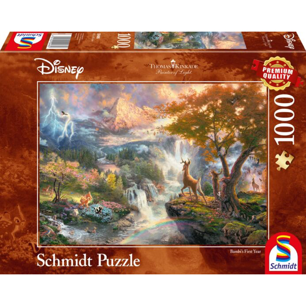 PUZZLE SCHMIDT DISNEY - T. KINKADE : BAMBI - 1000 PIECES