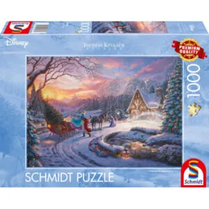 PUZZLE SCHMIDT DISNEY - T. KINKADE : CENDRILLON L'ARBRE A LA MAISON - 1000 PIECES