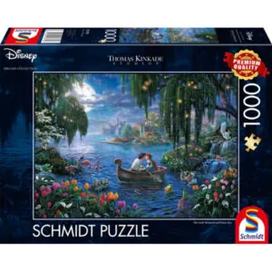 PUZZLE SCHMIDT DISNEY - T. KINKADE : LA PETITE SIRENE ET LE PRINCE ERIC - 1000 PIECES