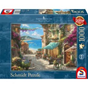 PUZZLE SCHMIDT - T. KINKADE : CAFE SUR LA RIVIERA ITALIENNE - 1000 PIECES