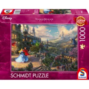 PUZZLE SCHMIDT DISNEY - T. KINKADE : LA BELLE AU BOIS DORMANT DANSANT - 1000 PIECES