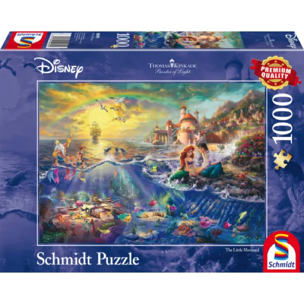 PUZZLE SCHMIDT DISNEY - T. KINKADE : ARIELLE LA PETITE SIRENE - 1000 PIECES