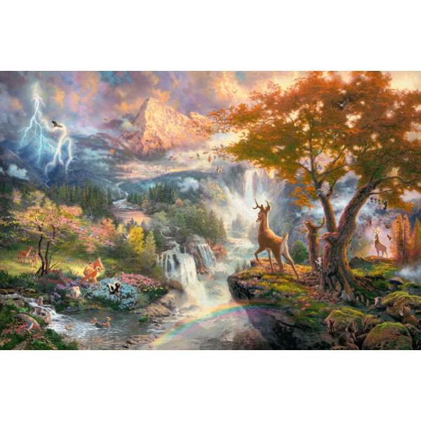 PUZZLE SCHMIDT DISNEY - T. KINKADE : BAMBI - 1000 PIECES – Image 2