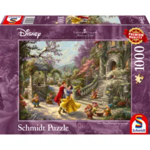 PUZZLE SCHMIDT DISNEY - T. KINKADE :  BLANCHE NEIGE DANSE AVEC LE PRINCE - 1000 PIECES