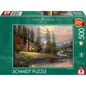 PUZZLE SCHMIDT - T. KINKADE : MAISON EN PLEINE MONTAGNE - 500 PIECES