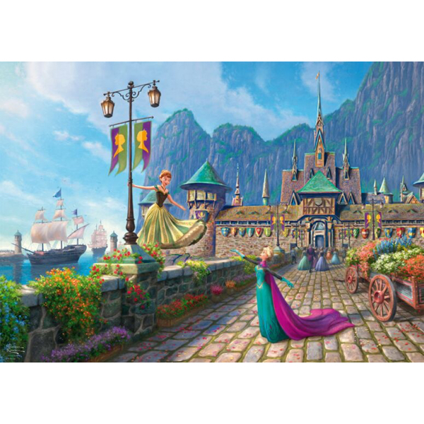 PUZZLE SCHMIDT DISNEY - T. KINKADE : FROZEN CELEBRATION A ARENDELLE - 1000 PIECES – Image 2