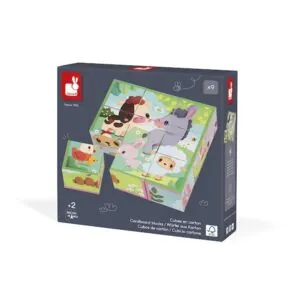 CUBES EN CARTON ANIMAUX DE LA FERME - JANOD