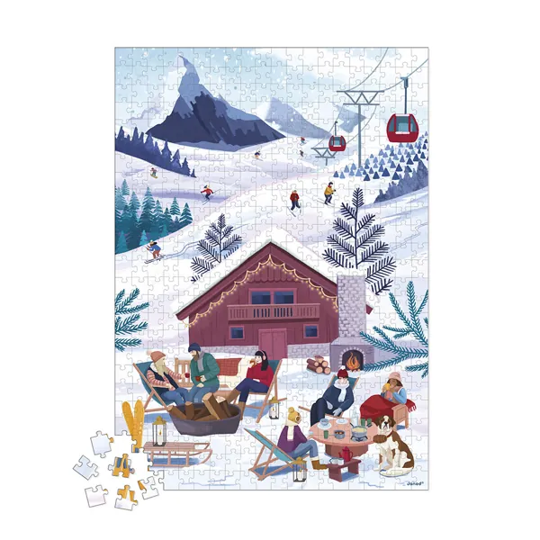 PUZZLE JANOD : HIVER A LA MONTAGNE - 500 PIECES – Image 2