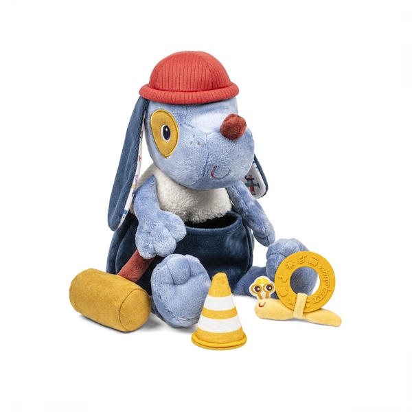 PELUCHE JULES LE CHIEN BRICOLEUR SURPRISE - LILLIPUTIENS